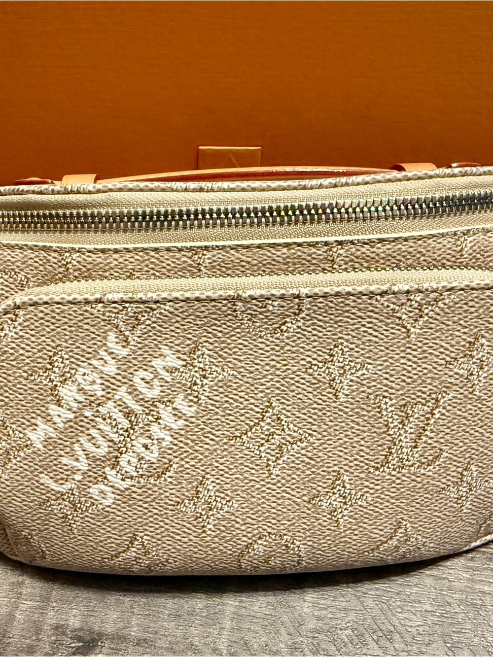 Louis Vuitton Taupe Monogram Rush Bumbag/Belt Bag with Vachetta Strap - Picture 2 of 6